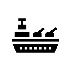 military ship glyph icon