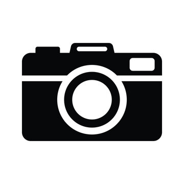 camera icon in flat style vector