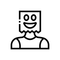 anonymous man line icon