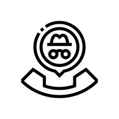 Naklejka premium anonymous call line icon