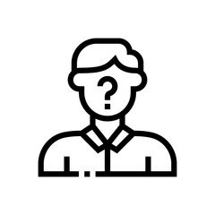 anonymous man line icon