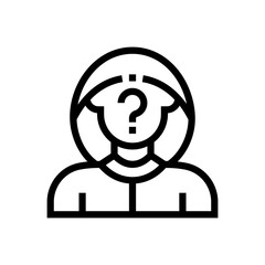 anonymous man line icon