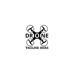 Drone logo template isolated on white background