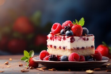 Delicious Raspberry Cake, Generative AI