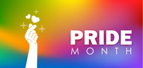 Rainbow colored background showing LGBT support for Lesbian, Gay, Bisexual and Transgender community