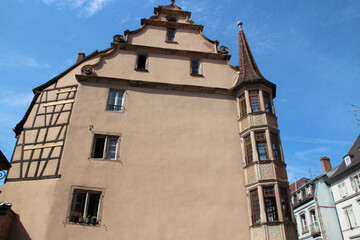 renaissance mansion (maisond es arcades) in colmar in alsace (france)