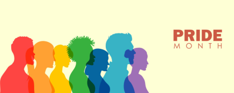 Rainbow colored background showing LGBT support for Lesbian, Gay, Bisexual and Transgender community