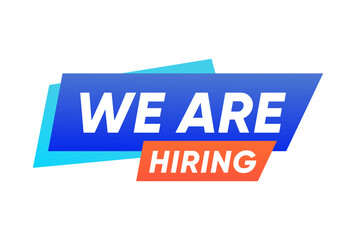 We are Hiring isolated sign banner illustration vector design
