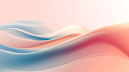 Obraz premium Digital waves of gentle and warm colors. Background of red and blue tones with copy space. Cyber mountains and the digital landscape. Illustration. Generative AI.