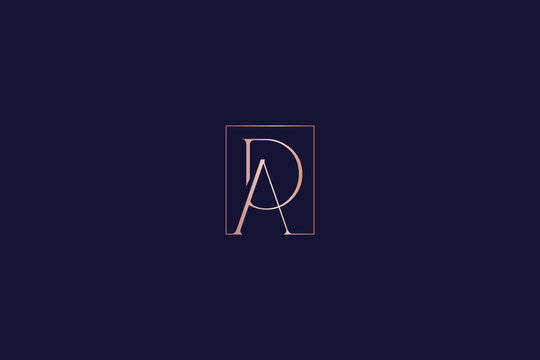 da letter minimalist brand design line style creative golden wordmark design typography illustration, da golden lettering, da creative