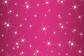 Abstract pastel pink background with randomly scattered shiny white stars	