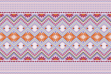 Ikat seamless pattern background. Traditional pattern. Ikat Aztec tribute. Seamless fabric pattern, bedsheet, table cover sheet, bag design.