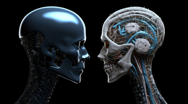 Modern technologies, technologies of the future, artificial intelligence concept, created with Generative AI technology