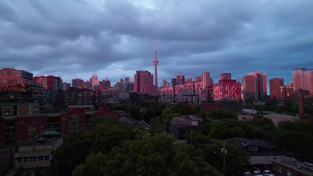 Toronto's Skyline, Canada, Ontario Drone Video 4K Slow Motion #TouristDestination #Banks #Business Captured by Anthony Saleh