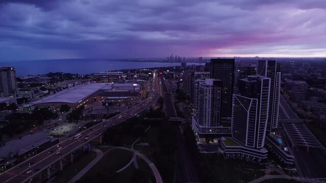 Toronto's Highway, Canada, Ontario Drone Video 4K Slow Motion #TouristDestination #Banks #Business Captured by Anthony Saleh