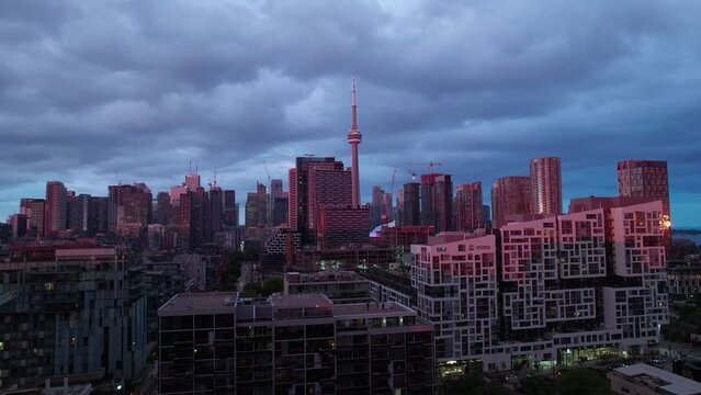 Toronto's Skyline, Canada, Ontario Drone Video 4K Slow Motion #TouristDestination #Banks #Business Captured by Anthony Saleh