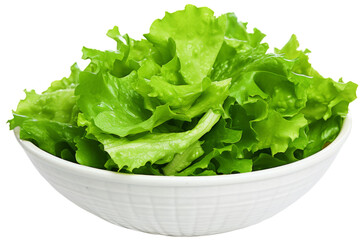 Fresh Green Salad. Isolated on Transparent Background. generative ai
