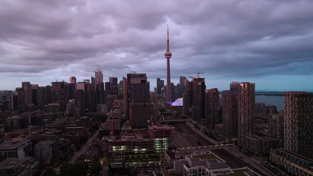 Toronto's Skyline, Canada, Ontario Drone Video 4K Slow Motion #TouristDestination #Banks #Business Captured by Anthony Saleh