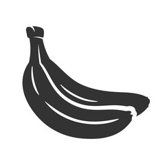 Banana silhouette isolated on white background. Simple style. Vector illustration
