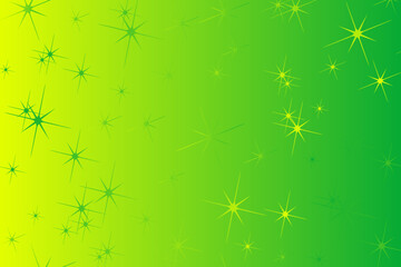 Abstract pastel green background with randomly scattered shiny stars	