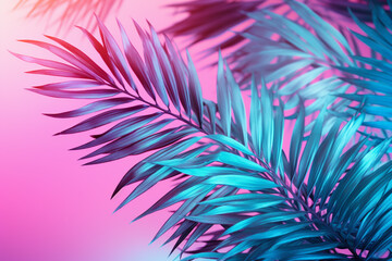 background with palm trees Generative Ai