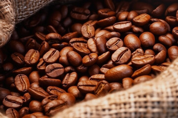 Fototapeta premium Coffee beans closeup