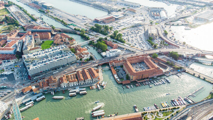 Venice from above drone aerial view