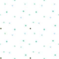 Delicate patterns of circles, polka dots, blue spots made in watercolor. Watercolor illustration, isolate on a white background. A set OF ANIMAL FACES. Suitable for children's textiles, packaging