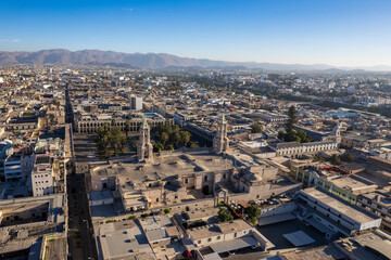 Aerial view of the Ccity of Arequipa.