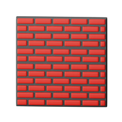 Brick Wall 3d icon illustration