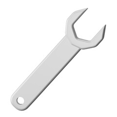 Wrench 3d icon illustration