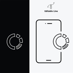 chart line icon concept design