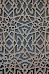 Arabic pattern on the wall of the mosque