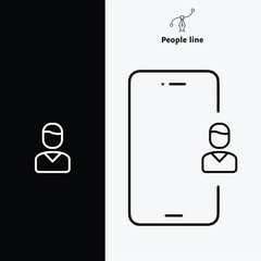 People line icon concept design