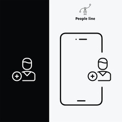 People line icon concept design