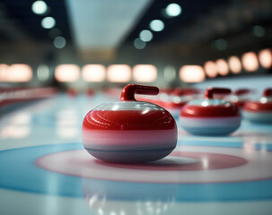 curling stones on the ground