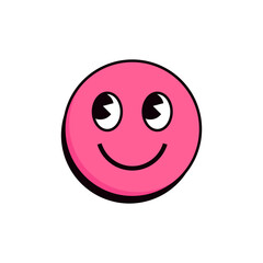 Retro Cute Face Emoji