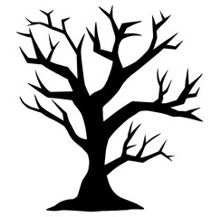 Halloween spooky tree silhouette	