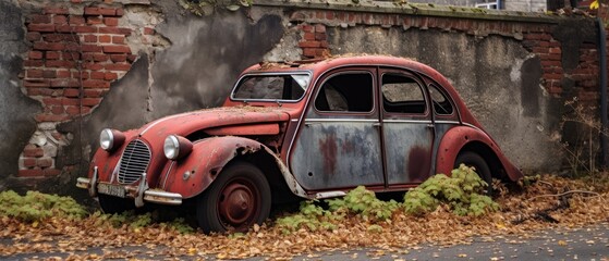 Street style car with bright colors. Generative AI