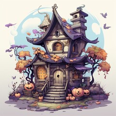 Fototapeta na wymiar Spooky house
