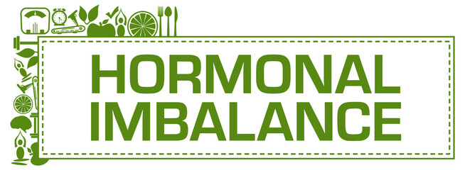 Hormonal Imbalance Green Health Symbols Corner Top Left Horizontal 
