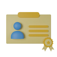 Membership 3d icon illustration