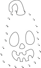 Halloween Dot to Dot Coloring pages