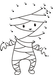 Halloween Dot to Dot Coloring pages