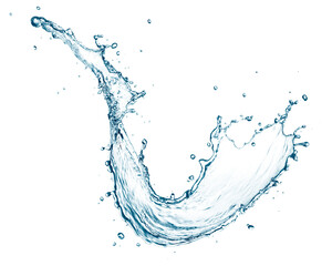 Blue water splash isolated - 623075339