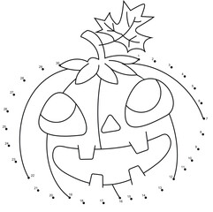 Halloween Dot to Dot Coloring pages