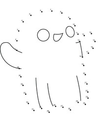 Halloween Dot to Dot Coloring pages