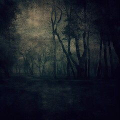 Fototapeta premium Dark park, grunge image