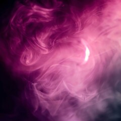 Fototapeta premium Swirling pink, magenta, purple fog on hazy dark background