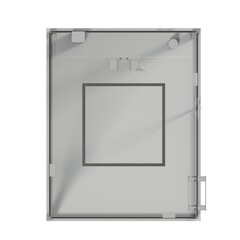 shower cabin isolated on white background, 3D illustration, cg render
